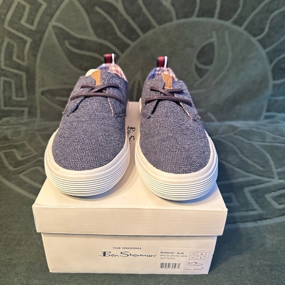 Ben Sherman Men's Bristol Oxford Sneakers - Navy Textile New With Box Size 9